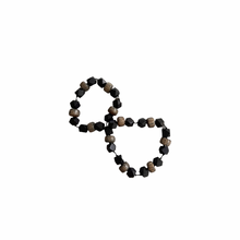 Load image into Gallery viewer, Black and Gray Wood Bead Necklace