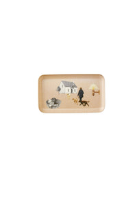 Linen Coated Tray M.OGIHARA Living With Dogs