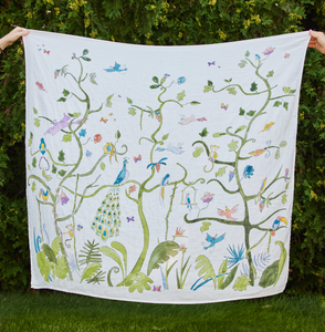 Timo & Violet Tropical Chinoiserie Shawl Blanket