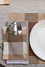 Load image into Gallery viewer, Brown Check Placemat (set of 4)