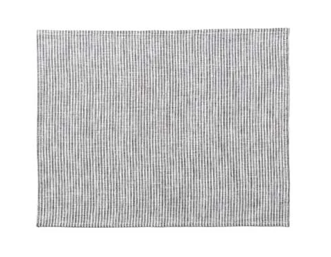 Linen Placemat Gray and White Stripe (set of 4)