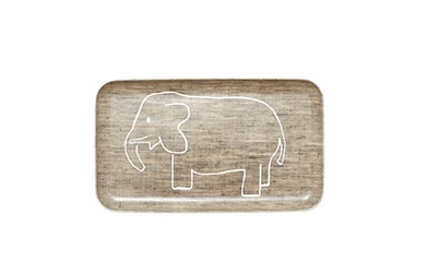 Kid tray square elephant