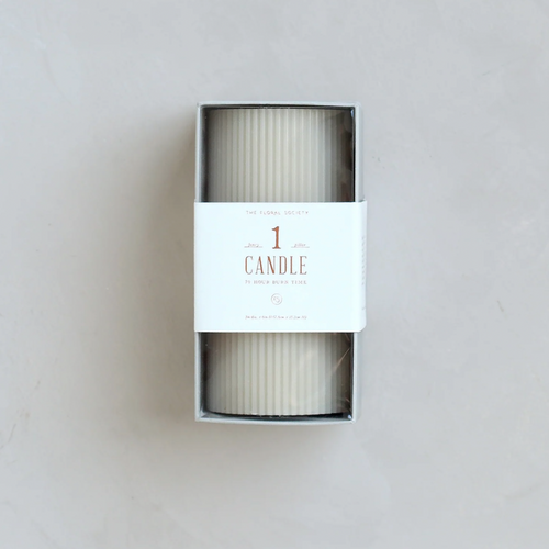 Fancy Ribbed Pillar Candle